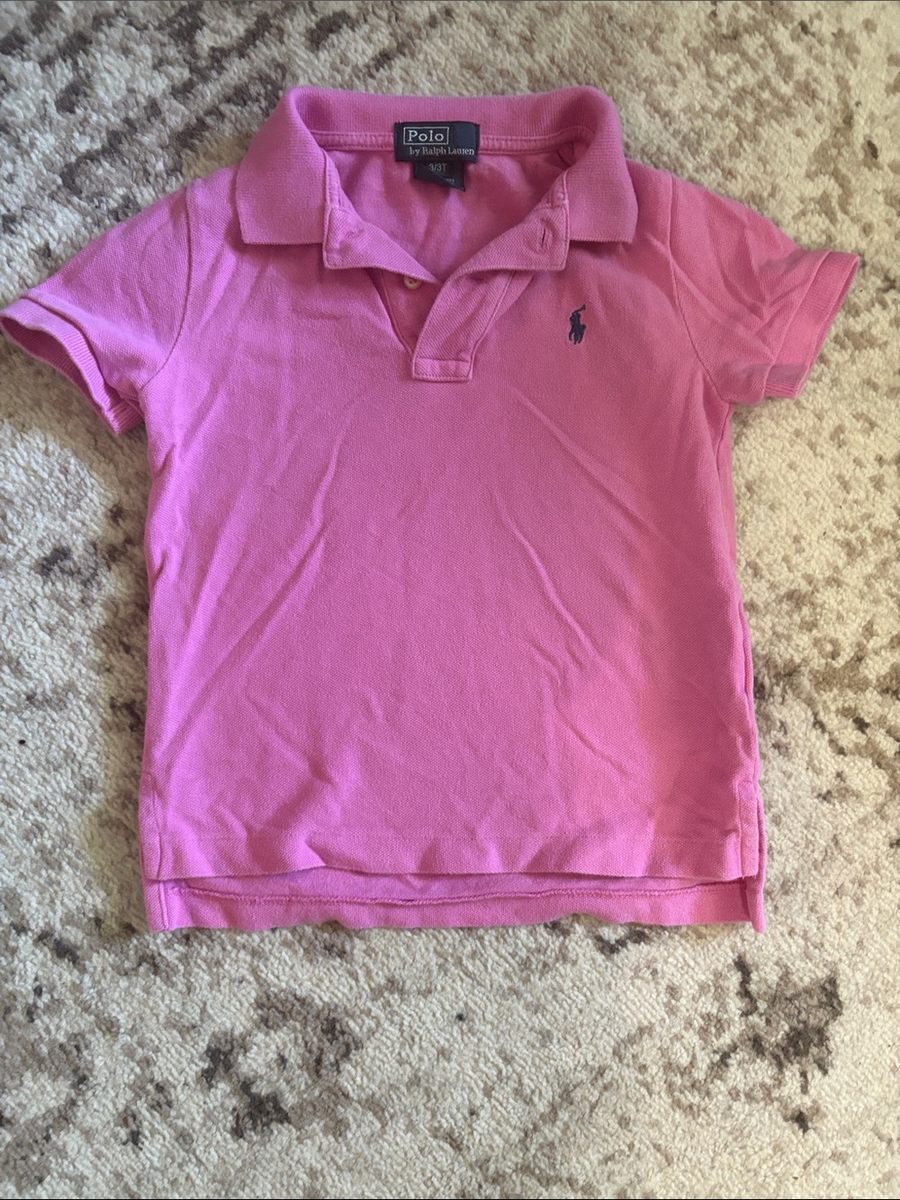 Polo by Ralph Lauren Kids Pink Polo Shirt with Navy Pony